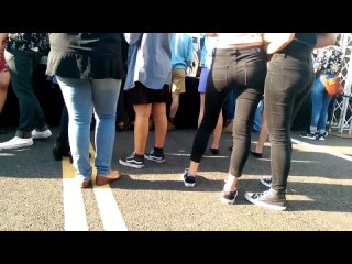 slender girls and their asses in jeans, spying