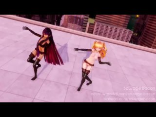 mmd dracula and ramses invade rooftops in sexy lingerie [by sausage bacon]